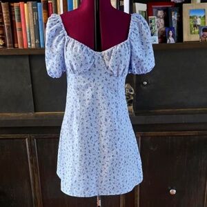 Pale Blue Floral Dress by H&M Divided